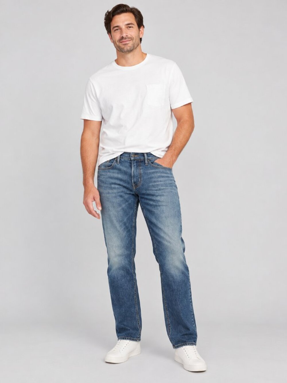 Old Navy Blue Straight Leg Jeans Medium Wash Casual Everyday Men’s 40x32